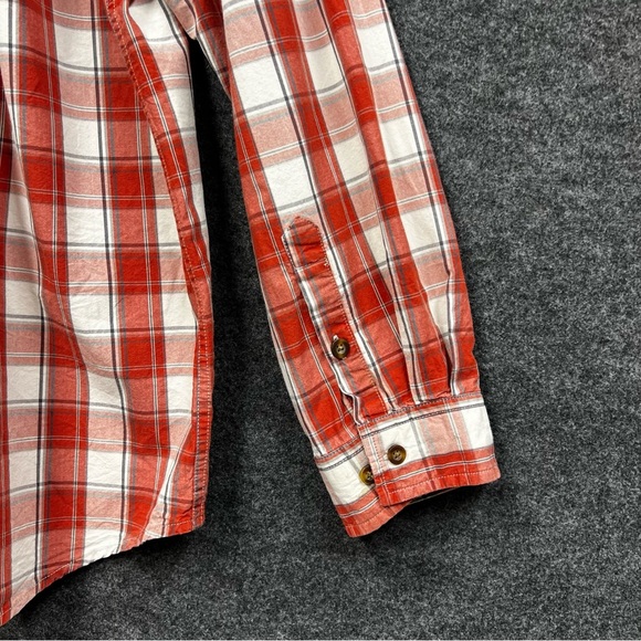 Carhartt Relaxed Fit Red Plaid Button-Up Shirt Size XL - Picture 9 of 12
